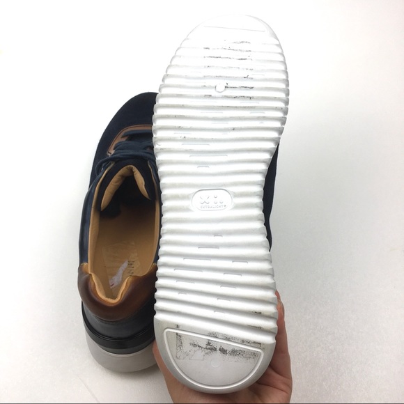 Magnanni leather sneaker trainer navy suede - Picture 5 of 8